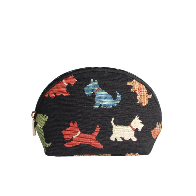 Signare Tapestry Cosmetic Bag Toiletry Makeup Bag for Women With Playful Puppy Dog Design (COSM-PUPPY) - Image 2